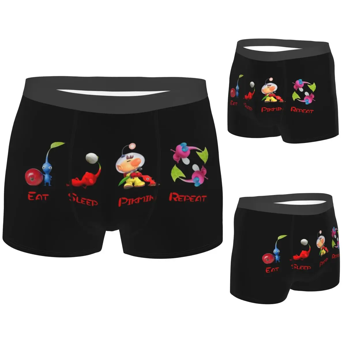 

Трусы-боксеры, шорты, трусики с персонажами Pikmin, мужское мягкое нижнее белье для мужчин, подарки бойфренду