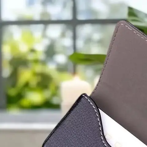 Genähtes Kreditkartenetui aus PU-Leder für Visitenkartenetui mit magnetischem Verschluss für Männer und Frauen