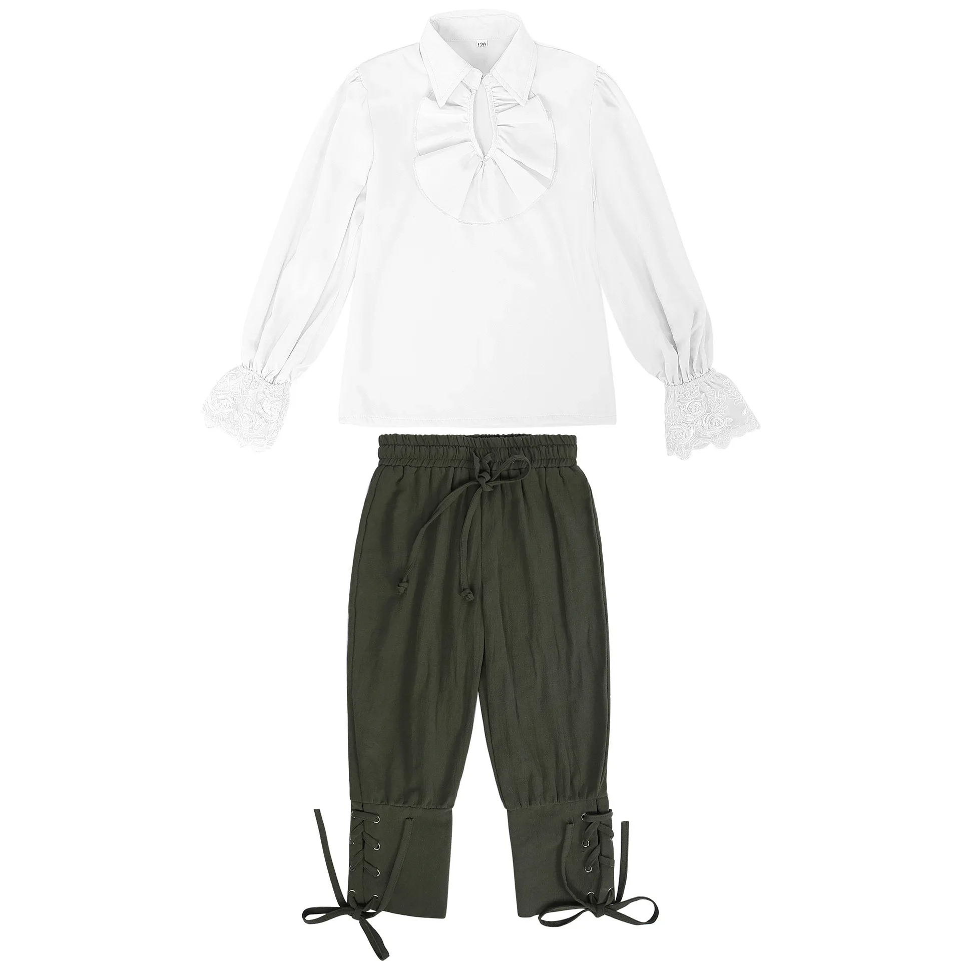 القرن القراصنة البدلة اقتصاص السراويل الأطفال فترة عصر النهضة الفني هالوين الاسكتلندي يابيت تأثيري حلي #2