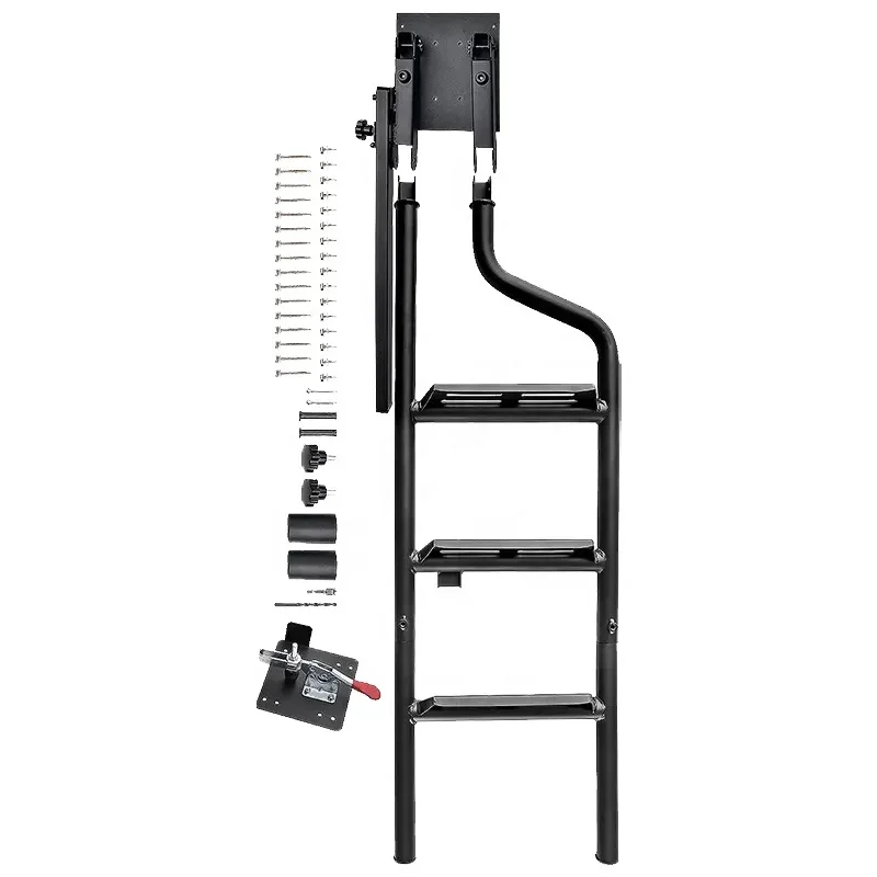 

Heavy Duty Folding Tailgate Step Ladder Alloy Steel Pickup Ladder with Grab Handle for Ford F150