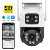 4K 8MP PTZ Wireless Camera Outdoor Auto Tracking Dual Screen 6MP CCTV Video Surveillance Camera Wifi Security IP Camera iCSeeApp