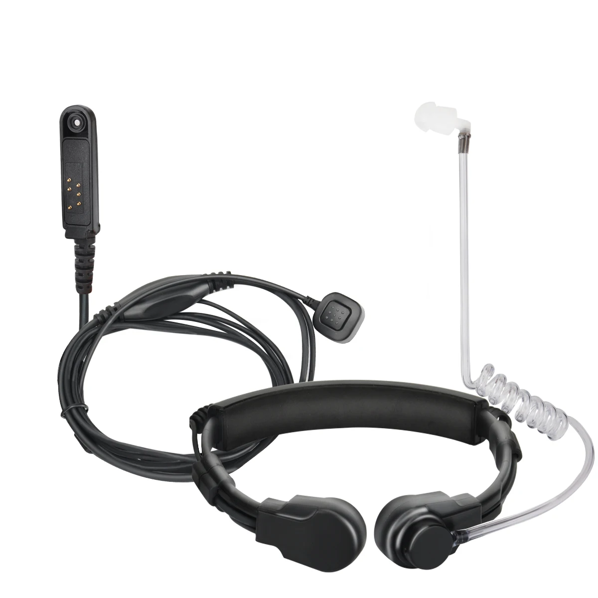 Auriculares impermeables con tubo de aire para walkie-talkie, auriculares flexibles con micrófono de garganta, para BAOFENG UV-5R 5RH 21 17 PRO Quansheng UV-K5 K6
