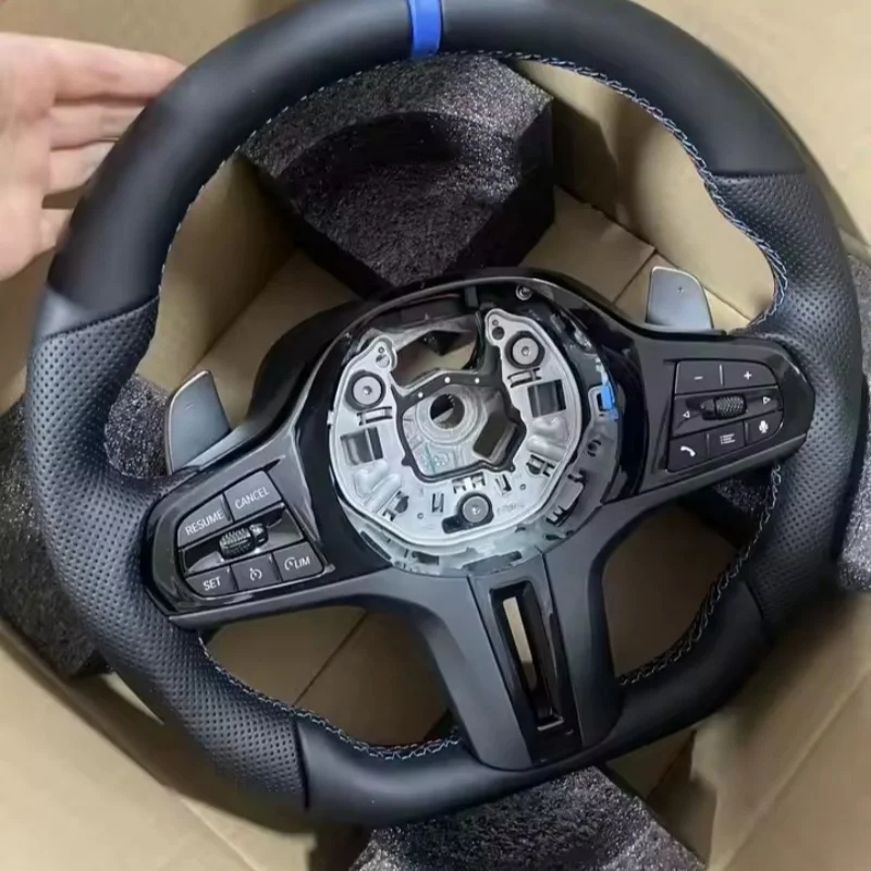 Customized Microfiber Leather Car Steering Wheel For BMW G20 G30 G38 F10 F30 F20 G31 M5 330i 340i Steering Wheel Accessories