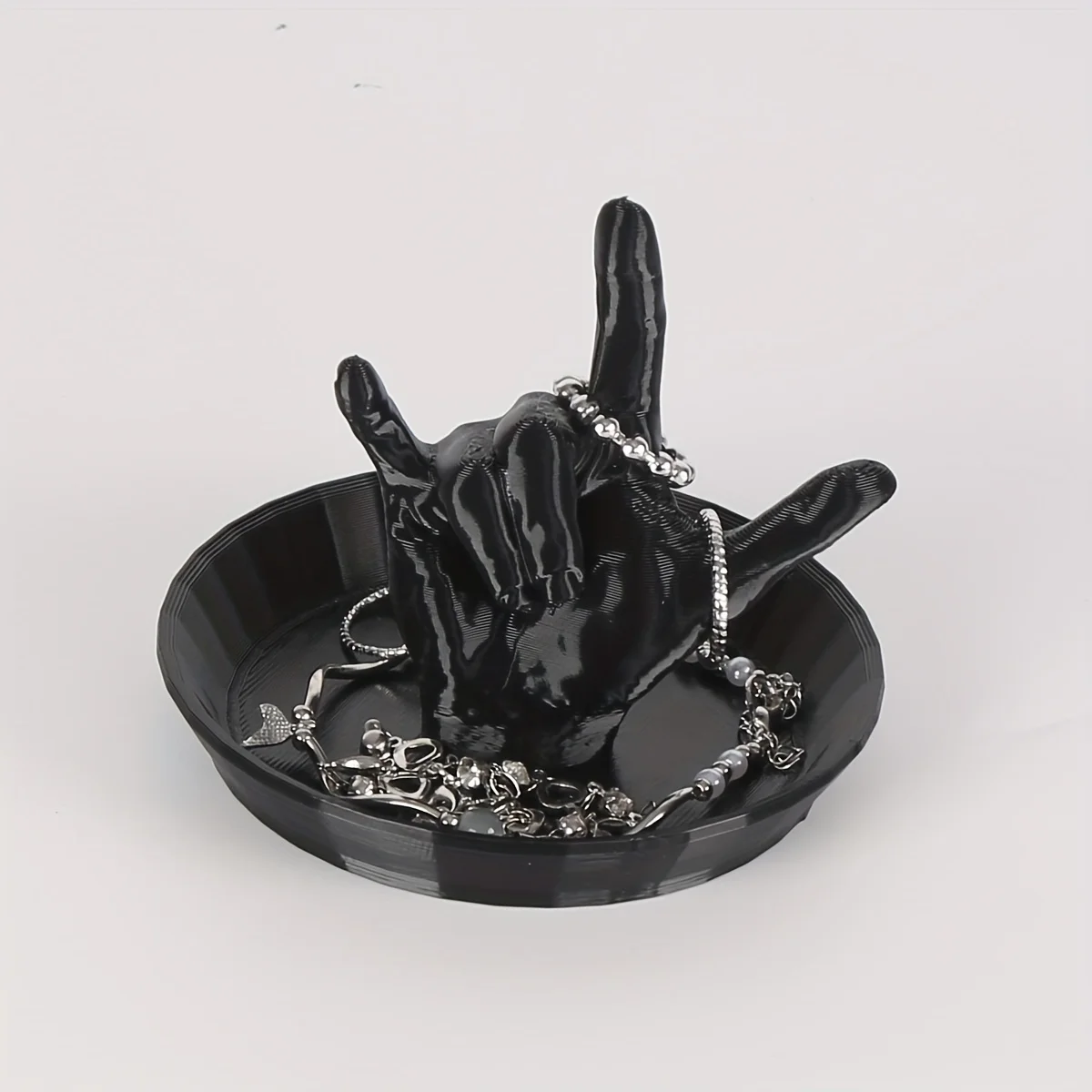 Grenzüberschreitendes, dunkles Stein-Handgesteenförmiges Schmuck-Aufbewahrungstablett für edgy Desktop-Dekoration und Aufbewahrung im personalisierten Stil von Scenari