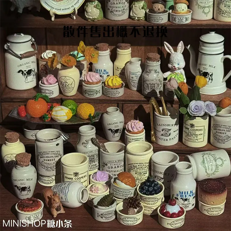 Boîte aveugle à défauts mineurs 1/6 1/12, modèle Miniature, pots de cuisine, bouteilles, bols, accessoires pour maison de poupée, Bjd Ob11, soldat Blyth Lol, décor