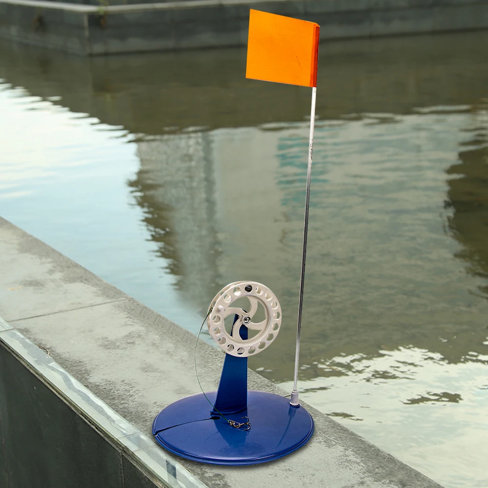 ملحقات صيد الأسماك بدون استخدام اليدين 6 قطع علم صيد الجليد نظام الكبح المريح مستلزمات صيد الأسماك على الجليد مع حقيبة صيد للخارجية