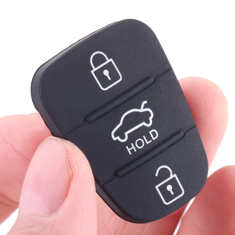 1PC Car Key Rubber Button Remote Control Key Case Replacement Fit for KIA Hyundai i10 i20 i30 ix20 ix35 Ceed Soul Venga Sportage