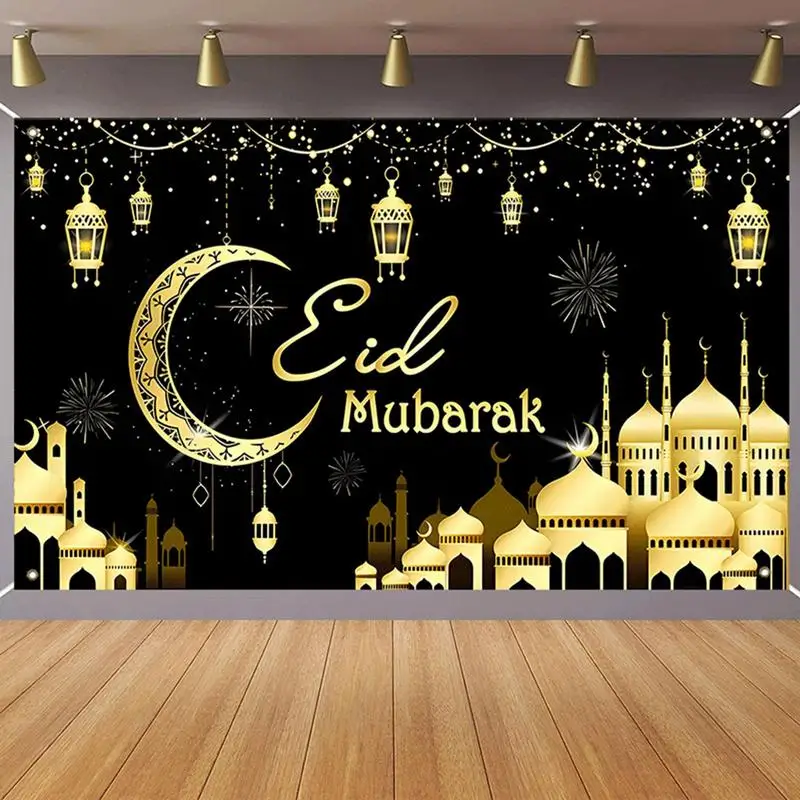 Decoración de pared Eid, 70,8x43,3 pulgadas, pancarta grande de fondo Eid, cartel de pared para Festival, decoración de pared Happy Eid, fotografía decorativa