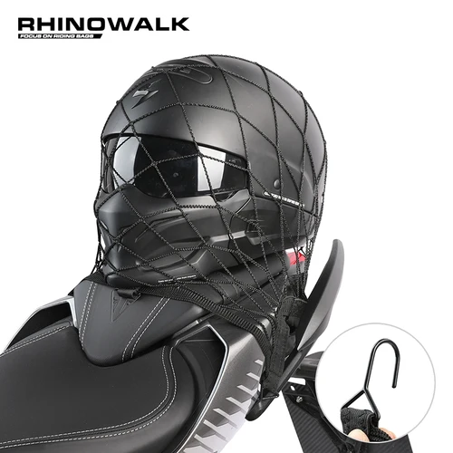 Imagen 2 del producto Rhinowalk motocicleta 8 ganchos de Metal o plástico soporte para casco red de equipaje de motocicleta soporte de malla almacenamiento bolsa de maletero Accesorios