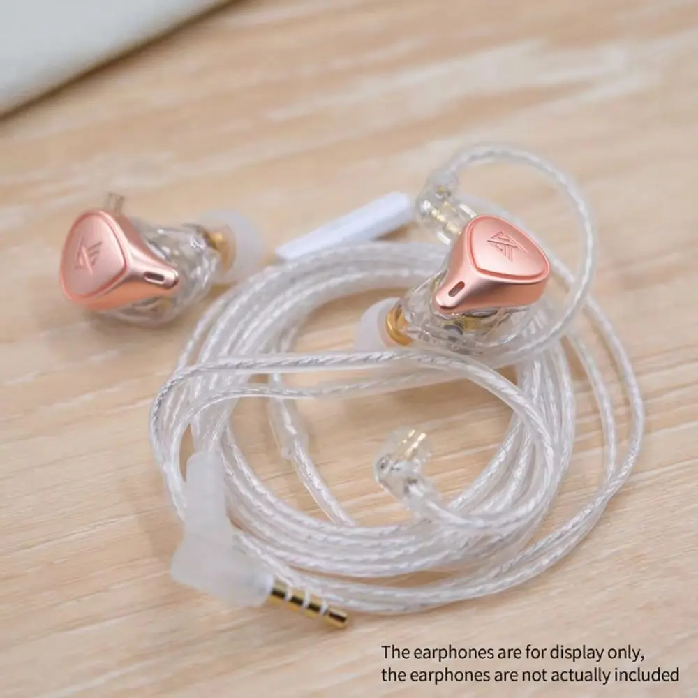 

Silver Plated KZ Earphones Cables Upgrade Cable With Microphone KZ Headphones Wire High-Purity 3.5MM 2PIN Wired Earphones KZ