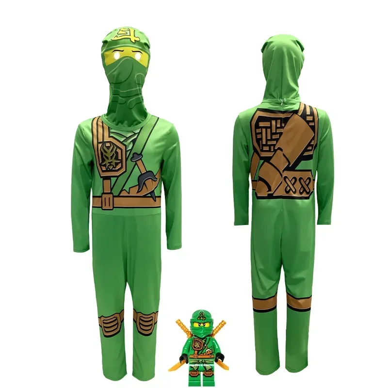 SN88 Role Playing Costume Boy and Girl Jumpsuit Set Halloween Christmas Party Street Costume Ninja Anime Samurai Suit*#2@5