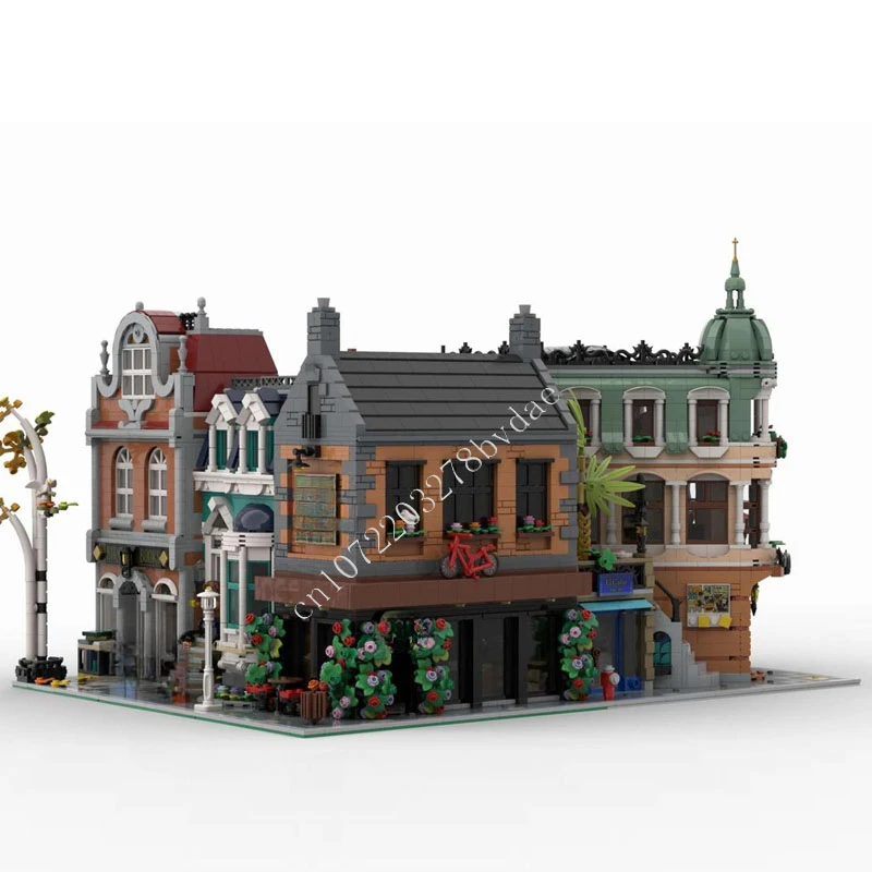 1480PCS Brocante Shop MOC Kreative street view Modell Bausteine Architektur DIY Bildung Montage Modell Spielzeug Geschenke