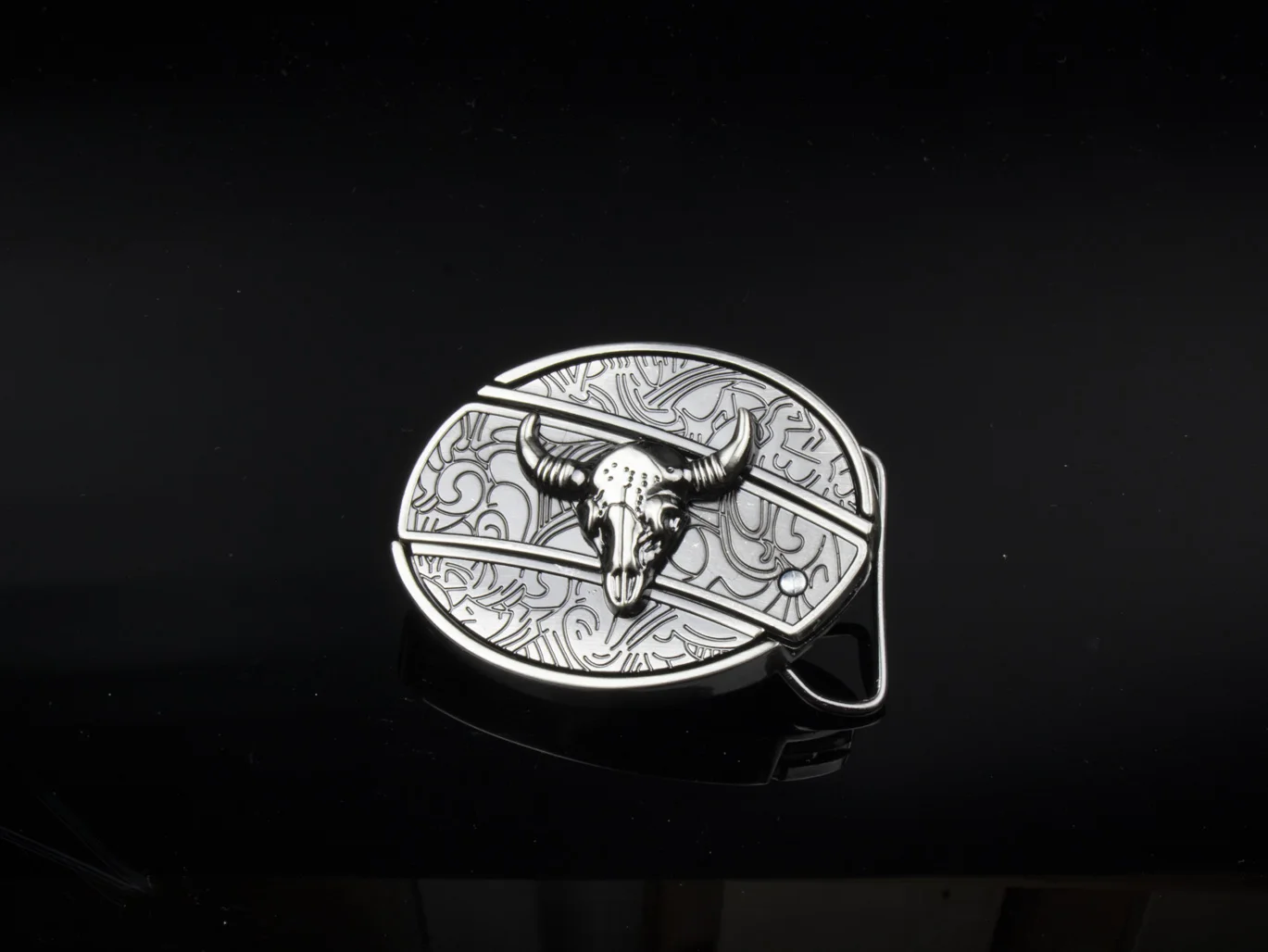 Western Engraved Cowboy Fashion Rock Multi-functional Belt Buckle with Stainless Steel Metal  Vintage Lage Viking 40mm Style