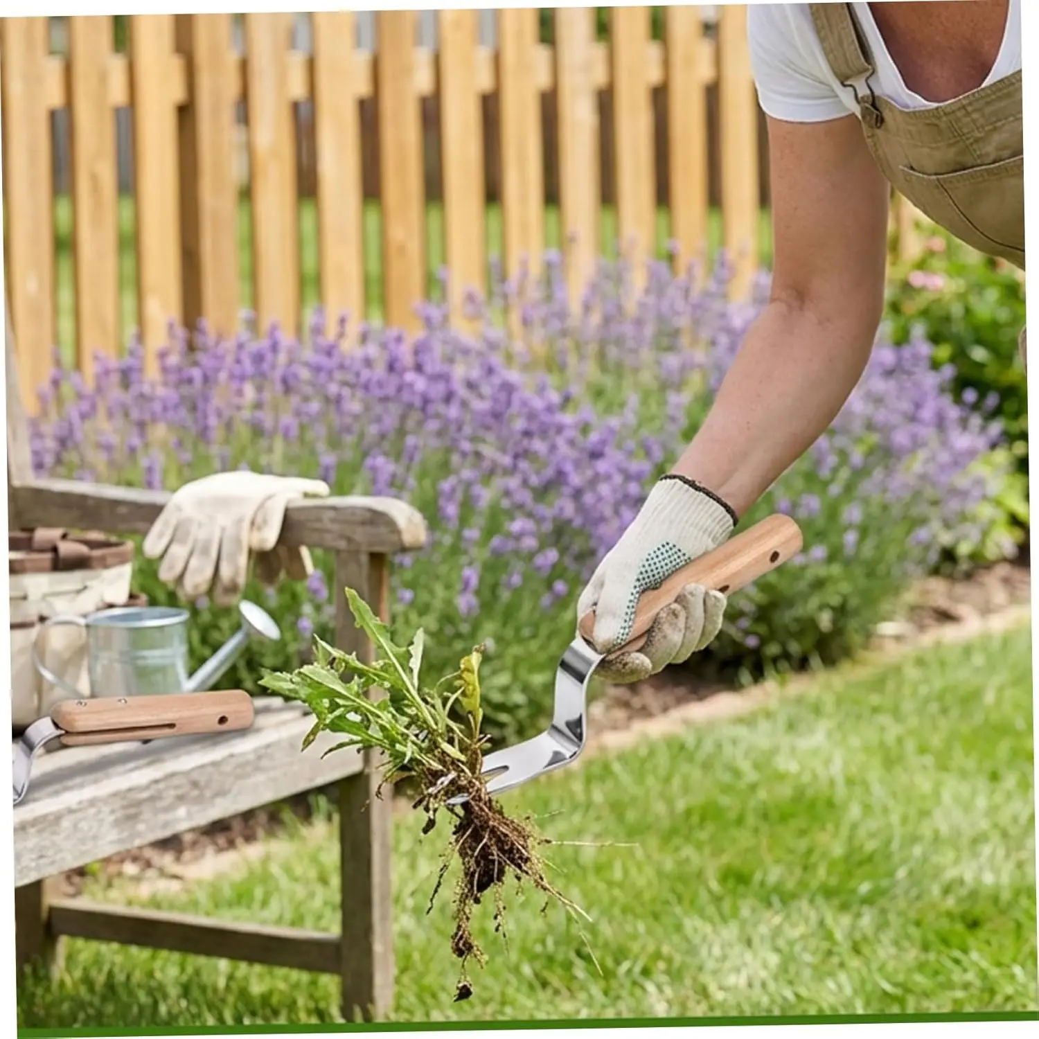 Weeding Root Lifter, Garden Hand Weeding Tool, Weeding Tool Weed Remove Tool for Lawn/Yard, Angle for Easy Weed Removal and Deep