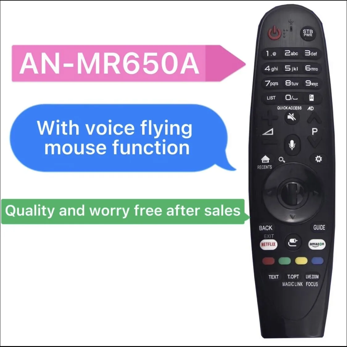 

New AN-MR650A Voice Remote Control Fit for Smart TV 43UJ654T 49UJ634V 49UJ7700 55SJ8000 55SJ800A 55SJ8500