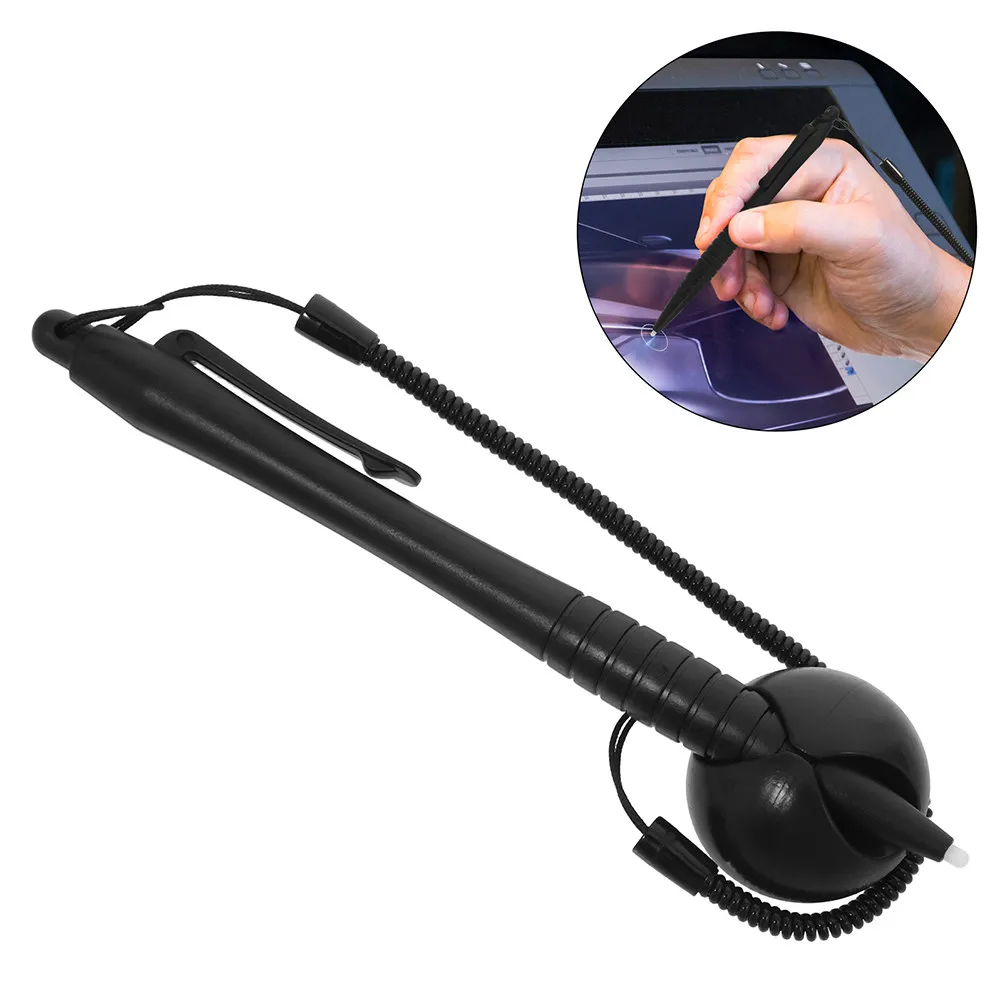 

3Pcs Resistive Tablet Stylus Pen Hard Tip Touch Pen Anti-Lost Spring Rope Base for Writing Drawing Note Taking