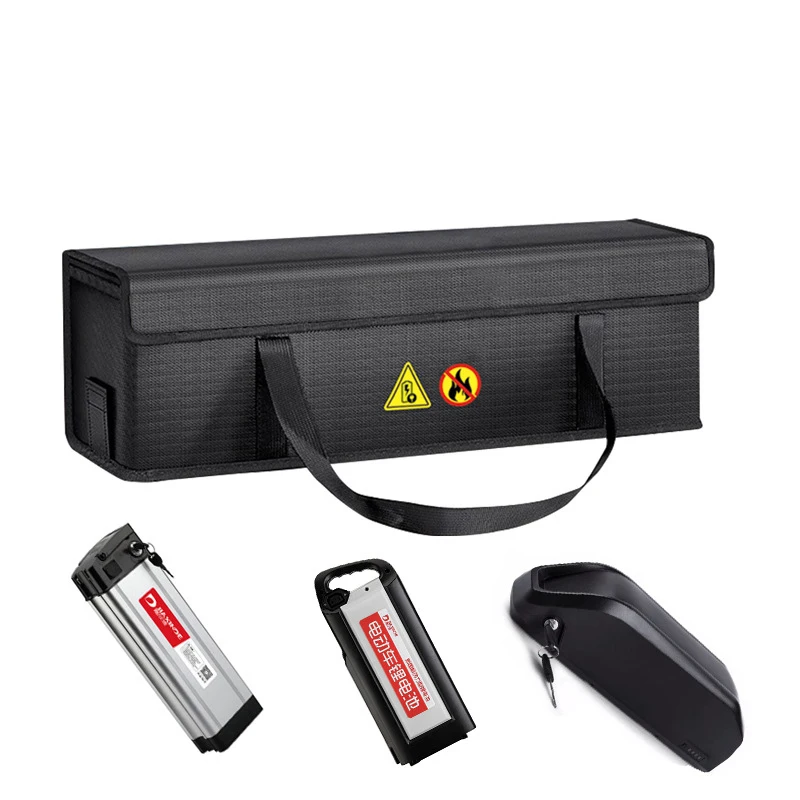 Electric Bicycle Battery Storage Bag Explosion Proof Fire Resistant Lipo Charging Protection Pouch For E-Bike Waterproof Bag