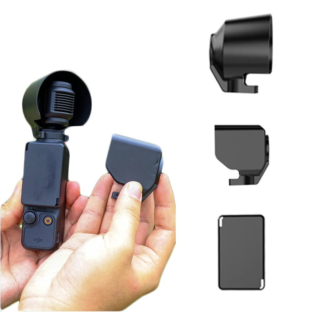 

Camera Lens Sun Hood for DJI Osmo Pocket 3 Anti-Glare Lens Hood+protective cover+Screen cover , Sunshade Lens Protector CapCover