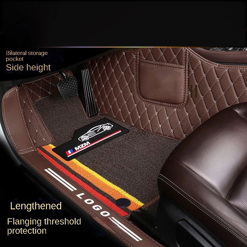 

BHUAN Custom Leather Car Mat for Maserati All Models GranTurismo Ghibli Levante Quattroporte Automobile Carpet Cover Car-Styling