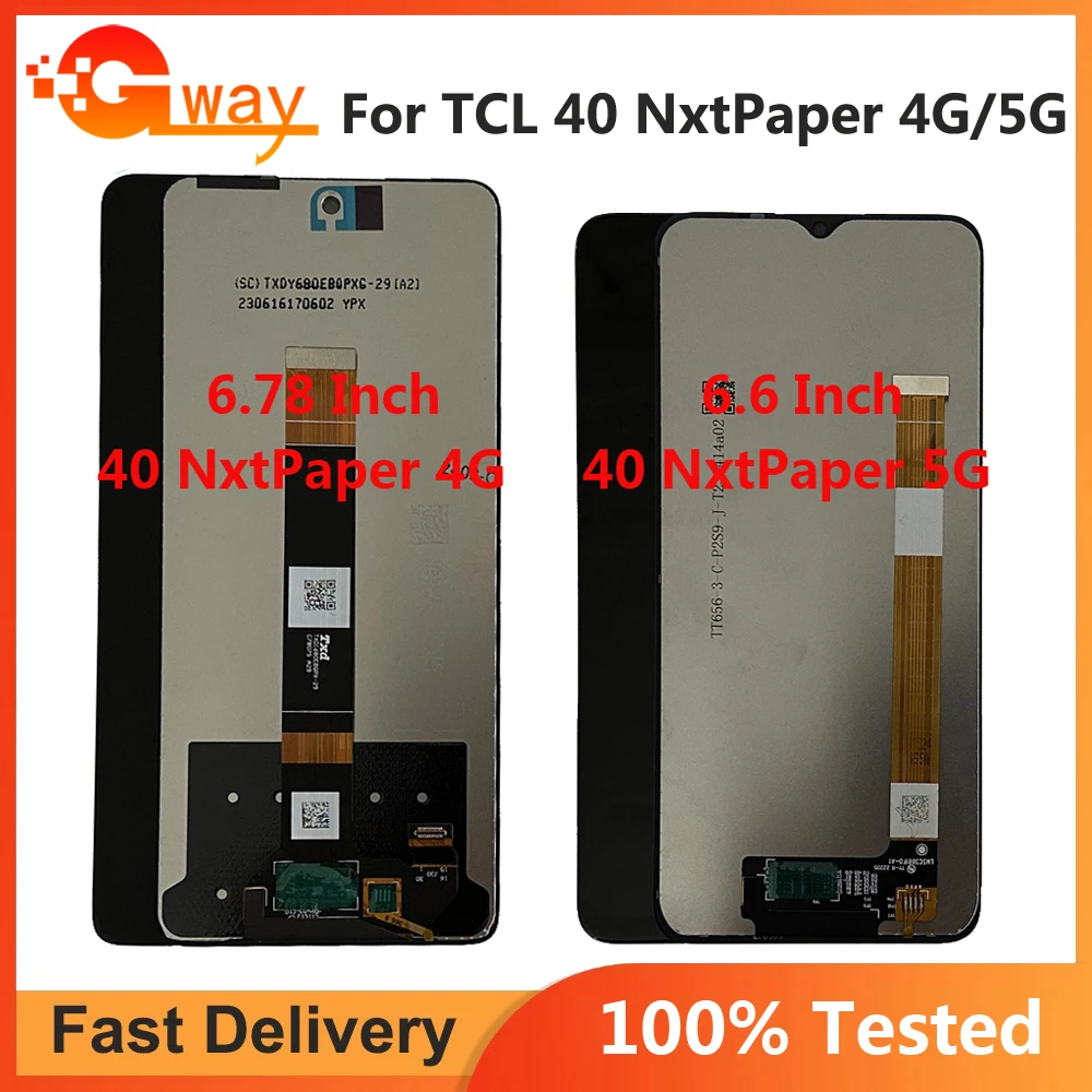

Original Tested 6.78 inch For TCL 40 NxtPaper 4G LCD Display Touch Screen Digitizer Assembly 6.6 inch For TCL 40 NxtPaper 5G LCD