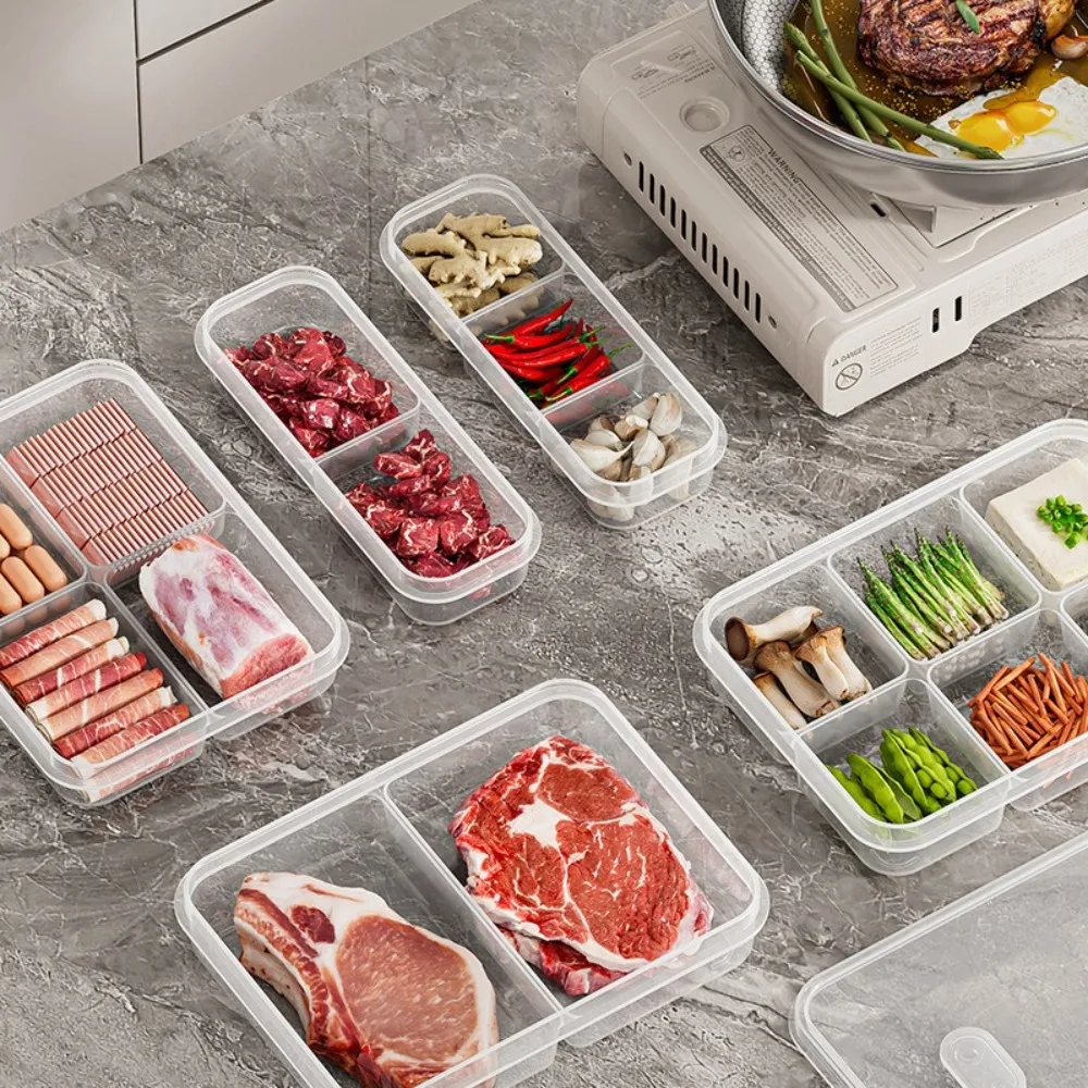 

Transparent Refrigerator Storage Box Fresh Preservation Food Classification Shelf Food Case Multifunctional Durable