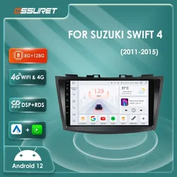 Autoradio pour Suzuki Swift 4, lecteur de limitation, Carplay 4G, navigation GPS, écran stéréo, unité de sauna 2Din, 9 pouces, Android Auto, 7862, 2011 - 2015