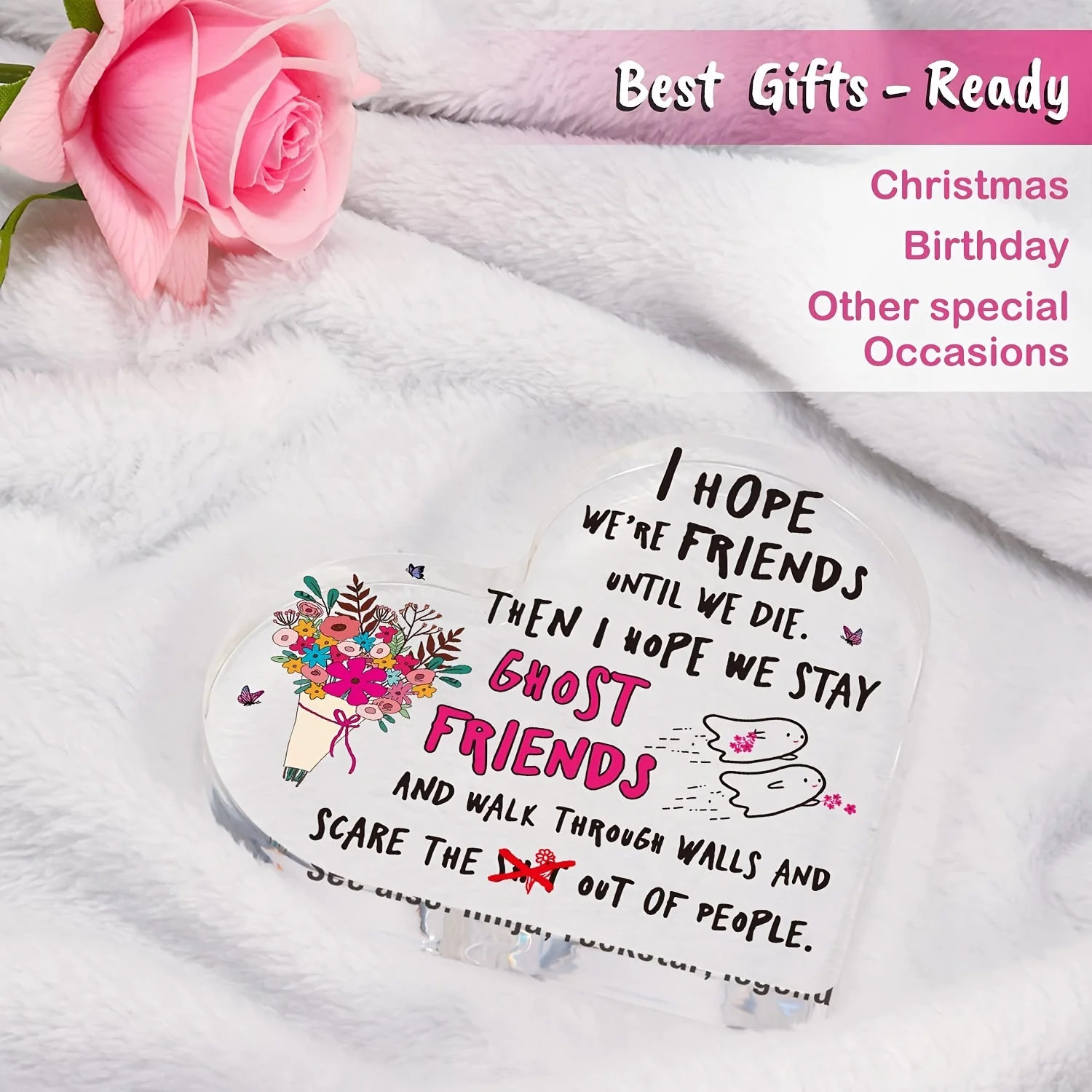 1pc best friends birthday gifts, friendship gifts for friends Bestie sisters long distance friendship gifts, funny plaque gifts