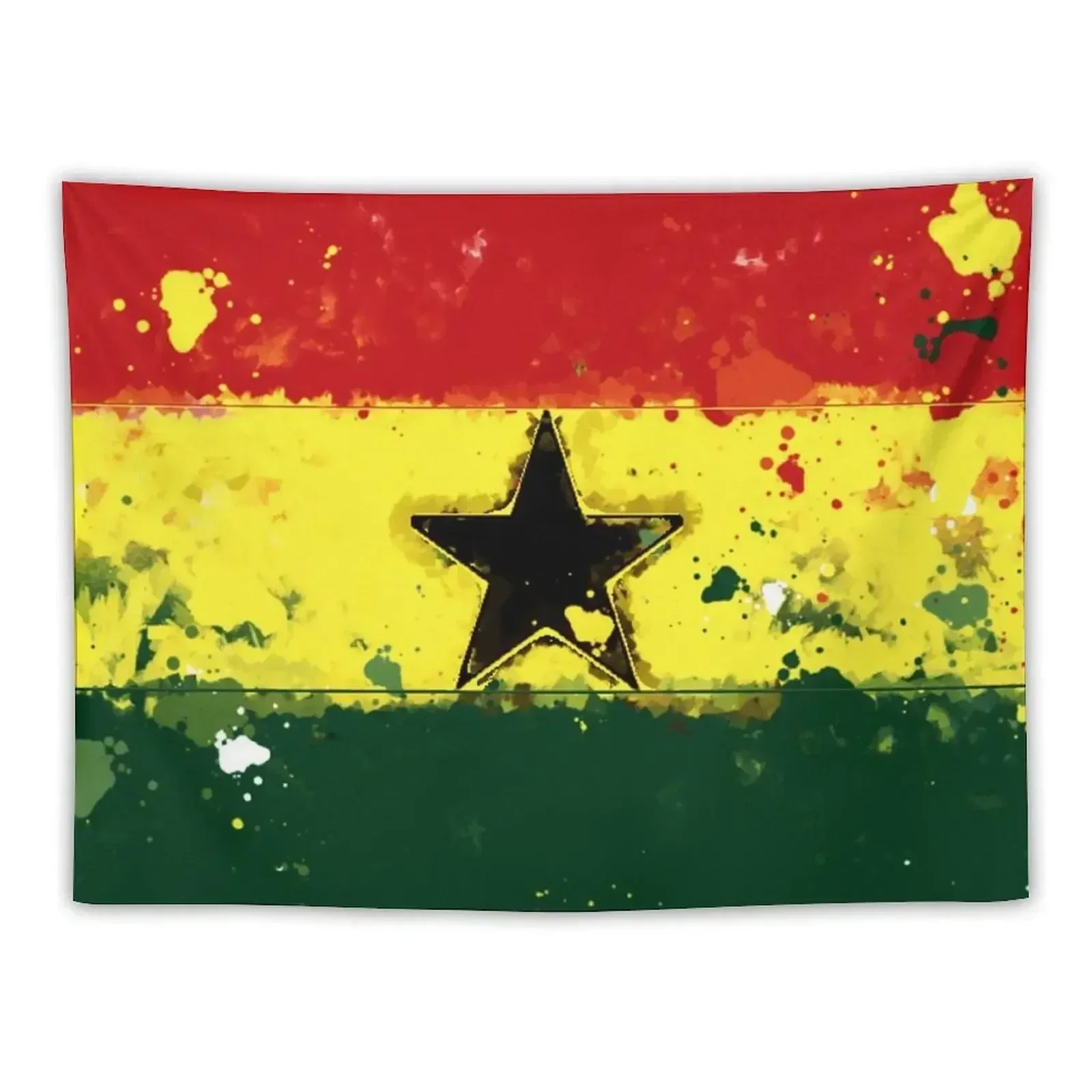 

Ghana Grunge Flag Tapestry Christmas Decoration Korean Room Decor Tapestry