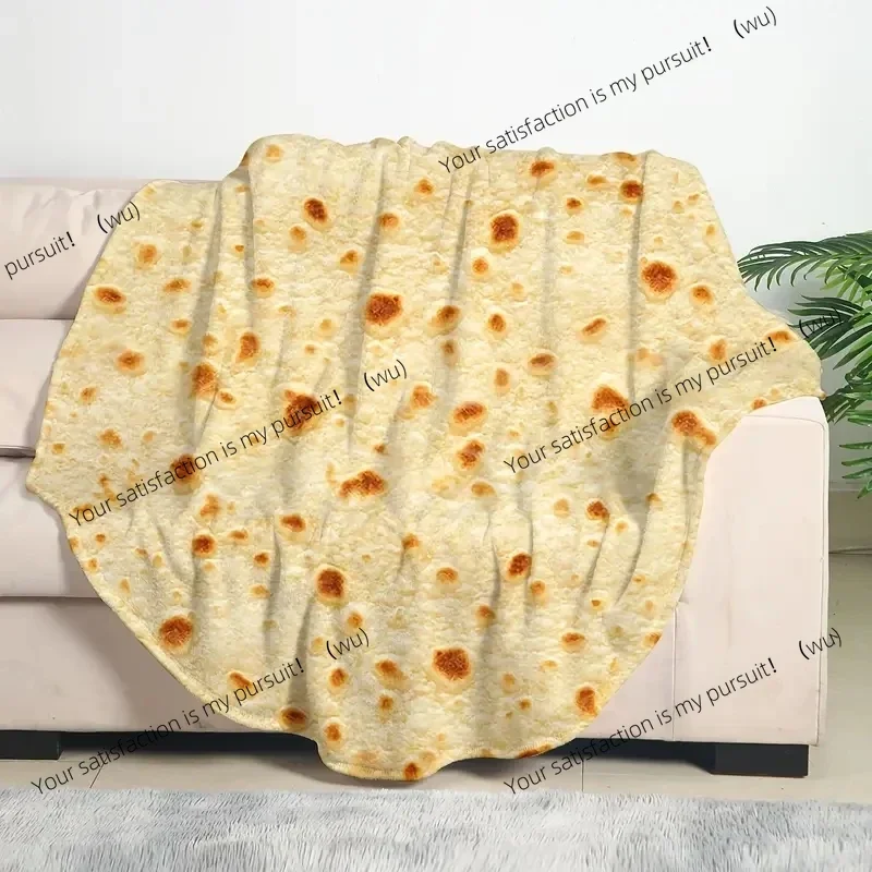 Multi-size fun round tortilla blanket, suitable for sofas, offices and other flannel blankets