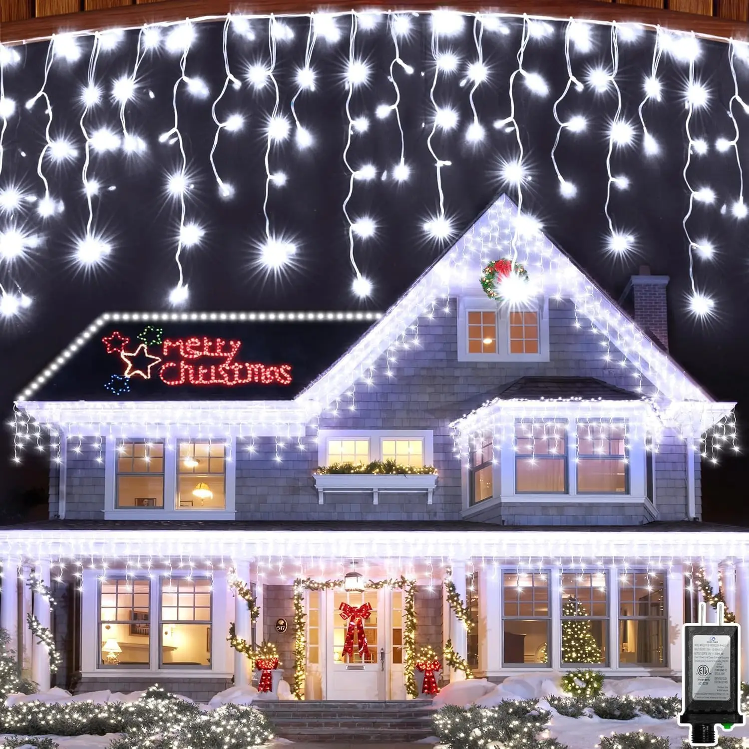 

164FT LED Christmas Lights - 360 Ice Drops, 12 Modes with Timer & Brightness, Waterproof String for Holiday Decor
