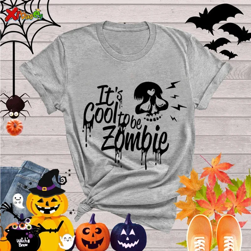 Halloween Shirt Family Cool Zombie Funny Kids TShirt Boy Teenager Girl Clothing Children Clothes Shirt Man Women Clothing Outfit