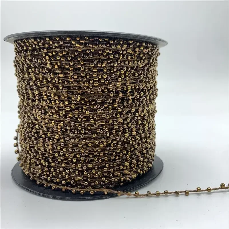 2mm Sequin Handmade DIY Sequin Lace Clothing Accessories,4.5 Meters Long Connected Stage Performance Costumes, Pearl Sequin