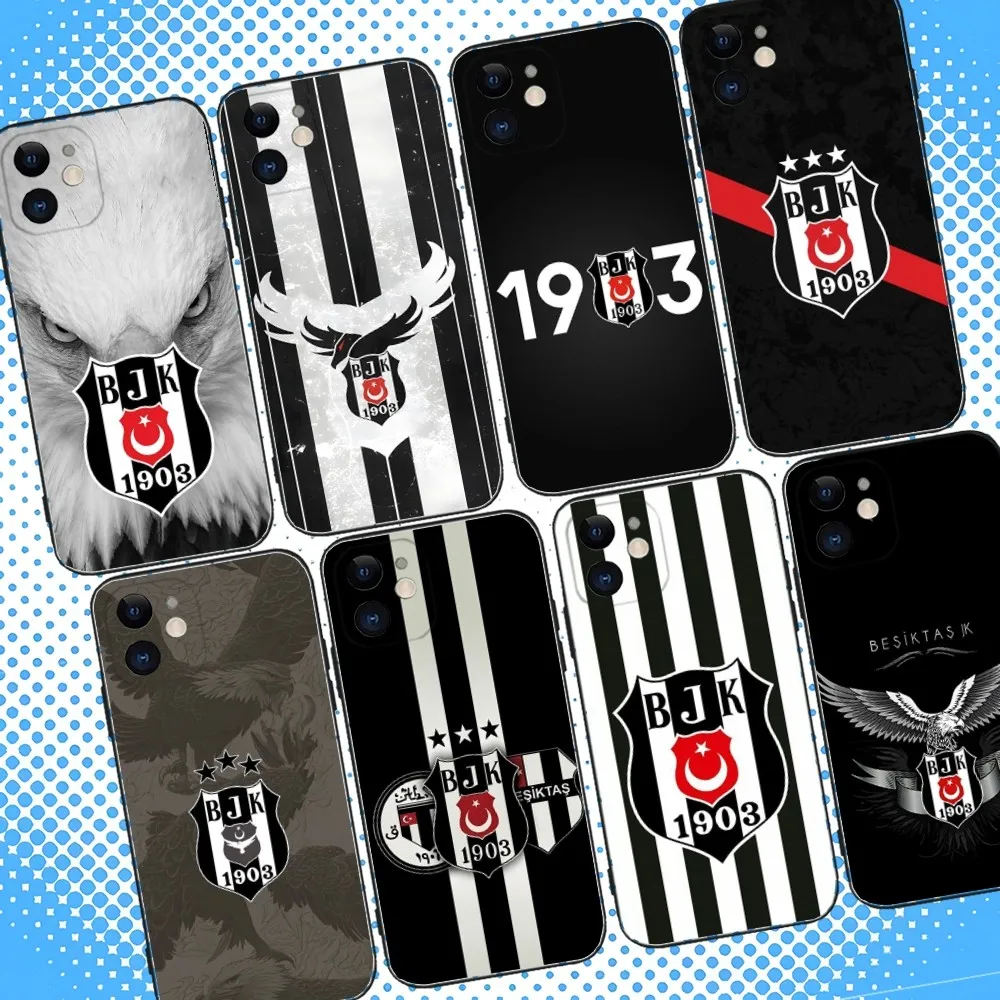 

Fashion Besiktas BJK Phone Case For iPhone 16,15,14,13,12,11,Pro,Max,Plus,X,XS,XR,SE,8,7,Mini,Soft Silicone Black Case