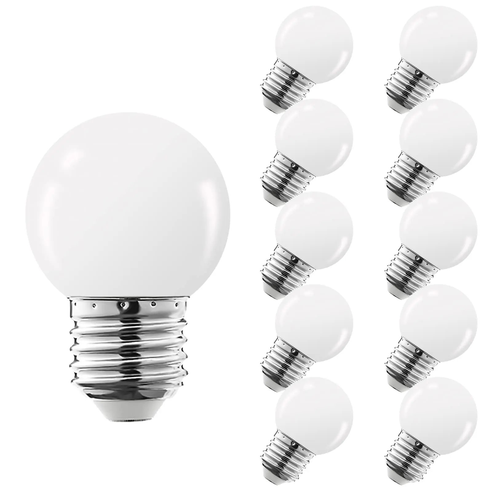 Plastic Melkachtige Globe Led Lamp Pc G45 Smd White E27 220V 12V 24V String Gloeilamp 2W 3W 5W Tuinfeestballampen - afbeelding 1