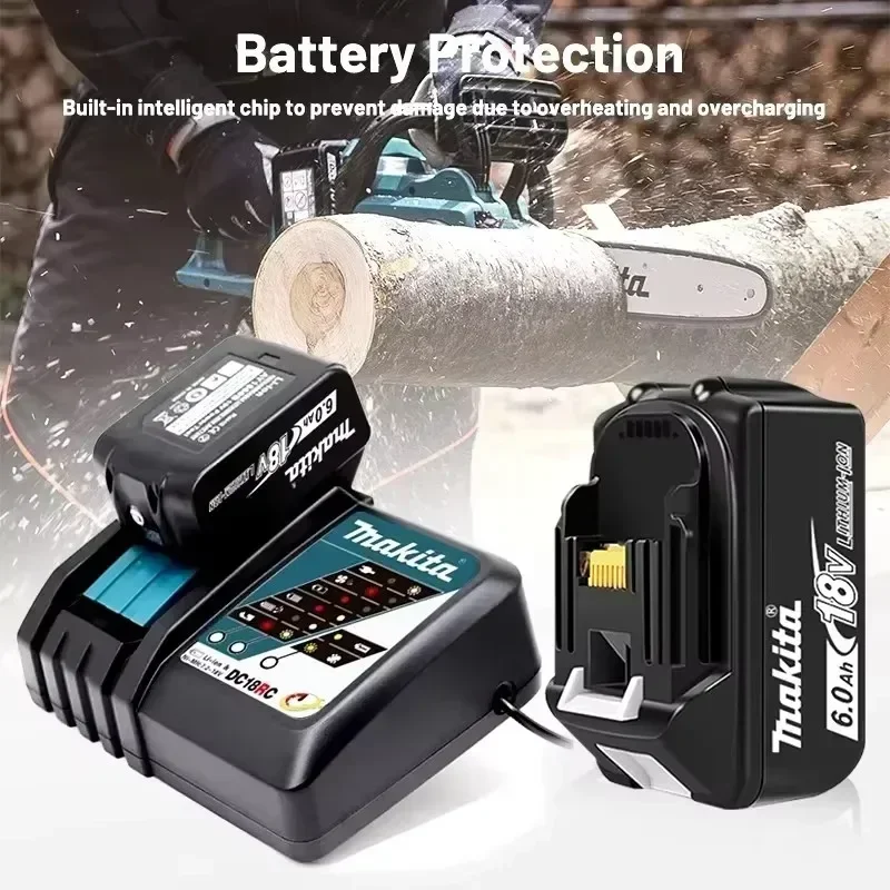 

18v Makita BL1860 BL1850B BL1850 BL1840 BL1830 Replaced with Makita 18650 3.0/5.0/6.0/9.0Ah power tool battery and charger