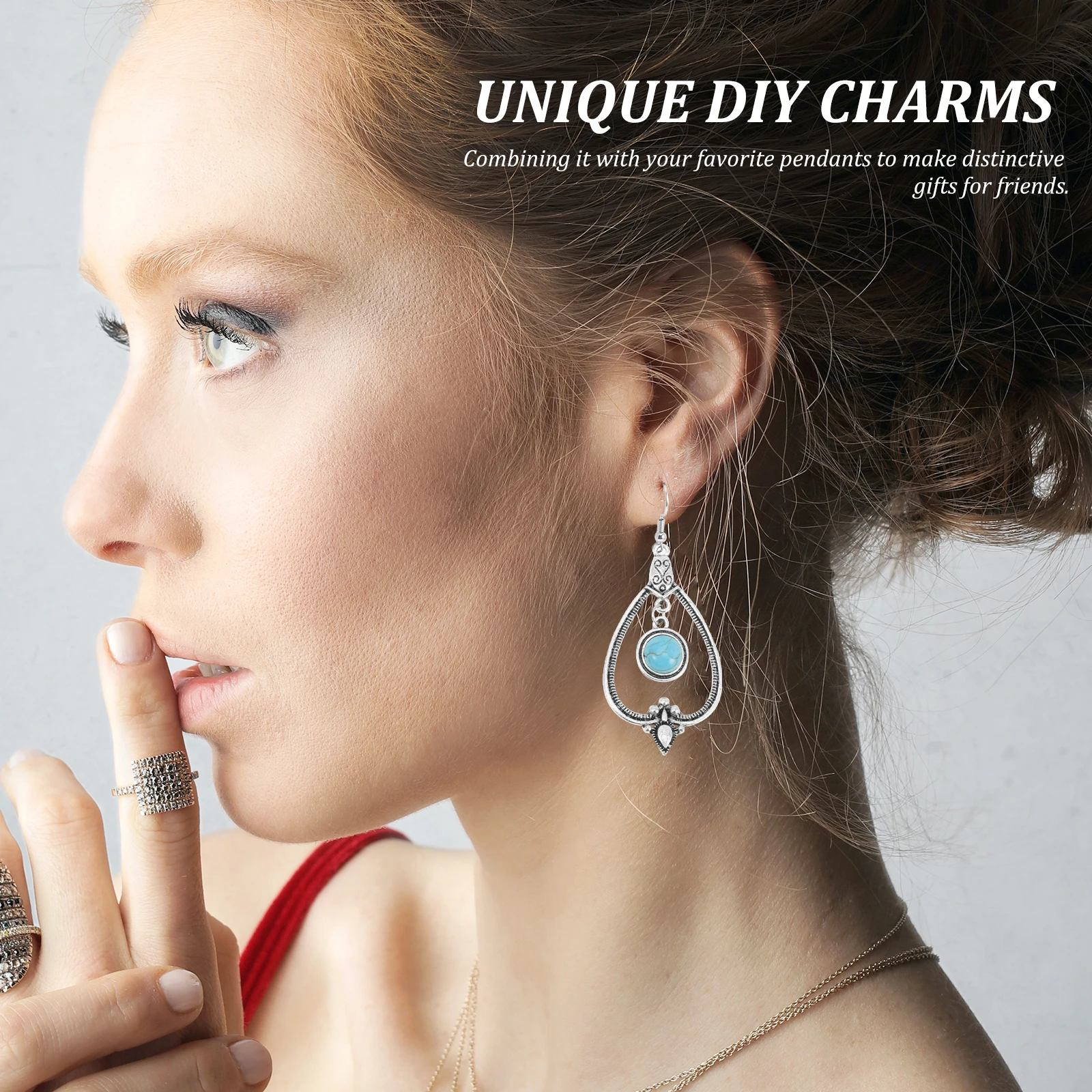 الفيروز قلادة الرقبة طقم مجوهرات النساء طقم مجوهرات الحجر الأخضر السلس حفلة ارتداء اليومي اكسسوارات الزفاف هدية