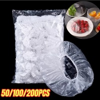 50/100/200Pcs Disposable Fresh-keeping Cover Plastic Wrap Elastic Fruit Vegetable Leftovers Storage Bag Kitchen Bowl Cup Covers