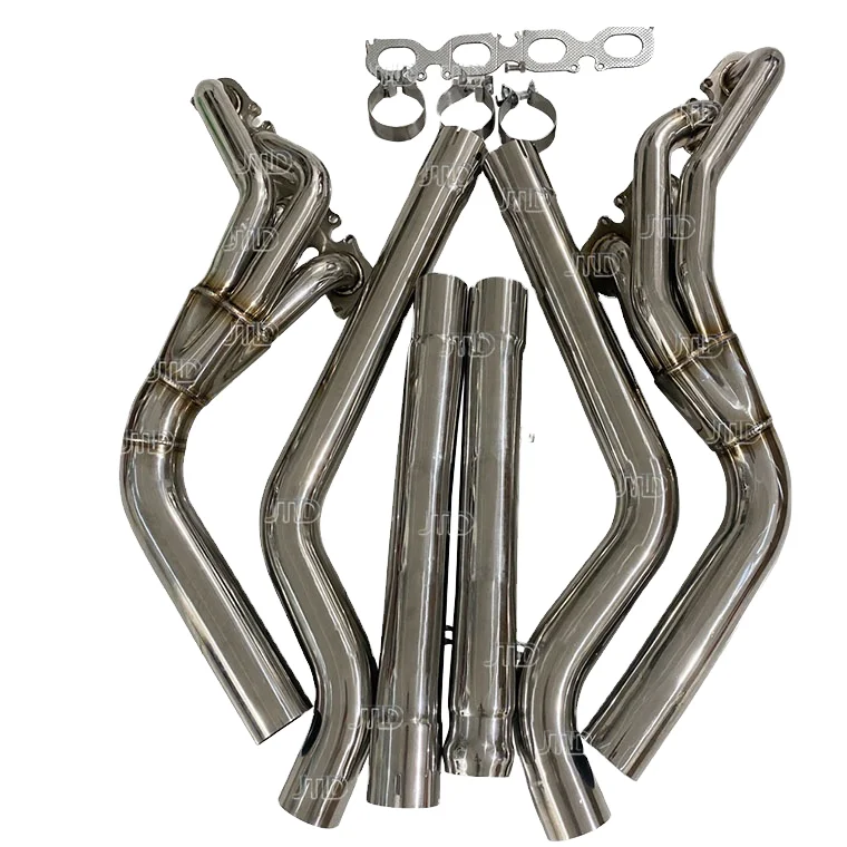 

JTLD Polished Stainless Steel Long Pipe Exhaust Header Manifold For Mercedes Benz W204 C63 Escape Coupe Left Hand Drive