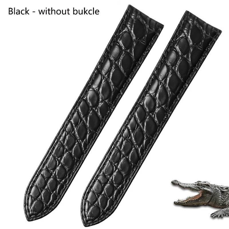 Watch strap genuine leather crocodile leather suitable for Cartie r tank Must solo  Santos Watch strap Soft and durable bracelet