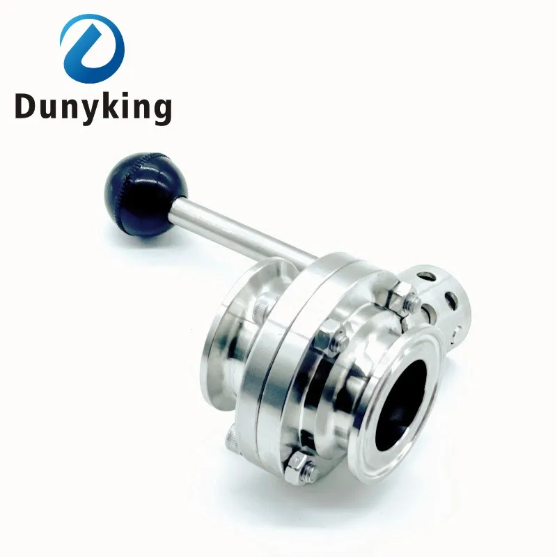 

3/4“ 1” 1-1/2" 2" 3" SS304 Stainless Steel Sanitary 50.5/64/77.5/91mm Tri Clamp Butterfly Valve Homebrew Beer Dairy Product