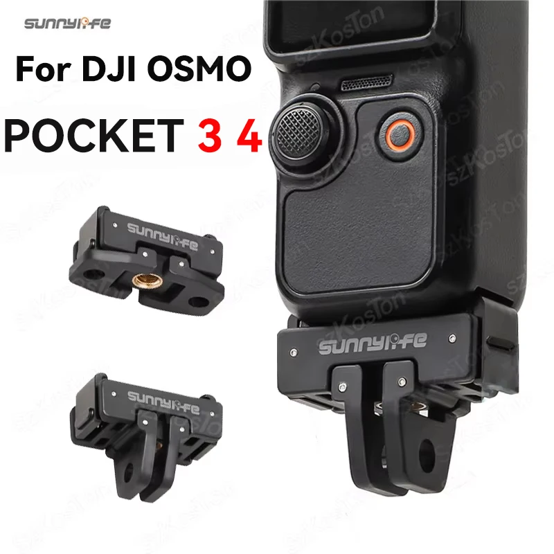 Schnellverschluss-Montageadapter für DJI OSMO Pocket 4 3 Kamera, faltbare Verlängerungshalterung, Stativadapter mit 1/4-Zoll-Schraubenloch