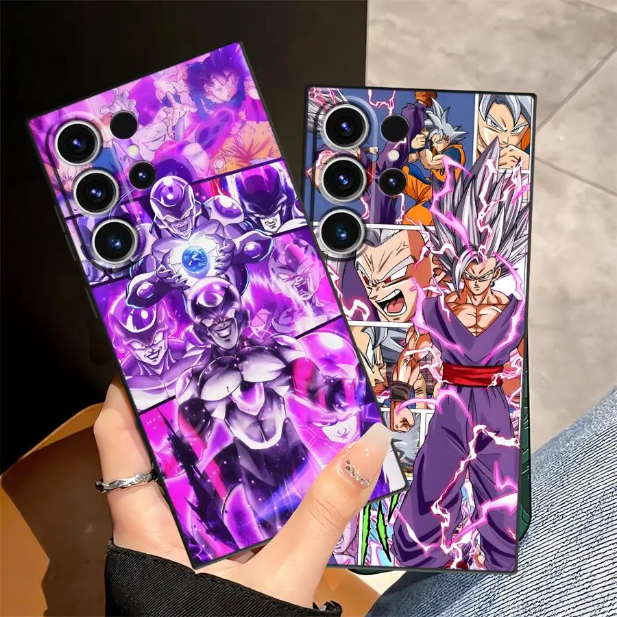 Dragon Ball Comic Schwarze weiche Handyhülle für Samsung Galaxy S25 Edge S20 S21 FE S23 Ultra S24 Plus