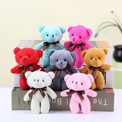 10pcs/lot Tiny Bear Stuffed Plush Toys Mini Bear Doll Toy Keychain Bag Pendants Wedding Decoration Children Birthday Party Gifts