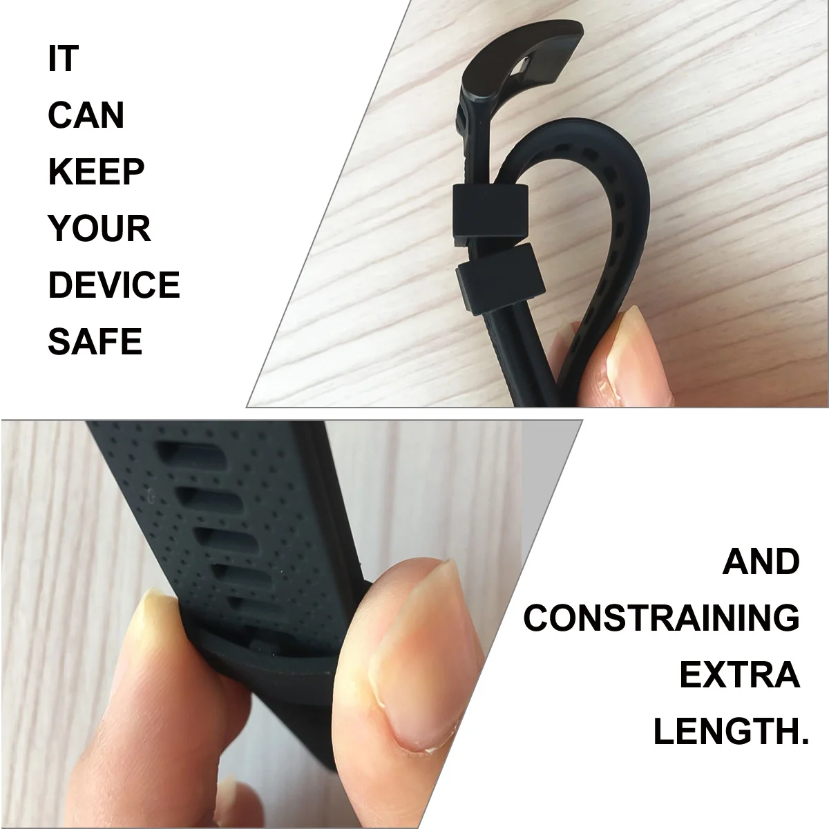 

4Pcs Premium Silicone Watch Band Loops Friendly Strap Retaining Rings Perfect Fit for Active Lifestyle Watch Strap Loop