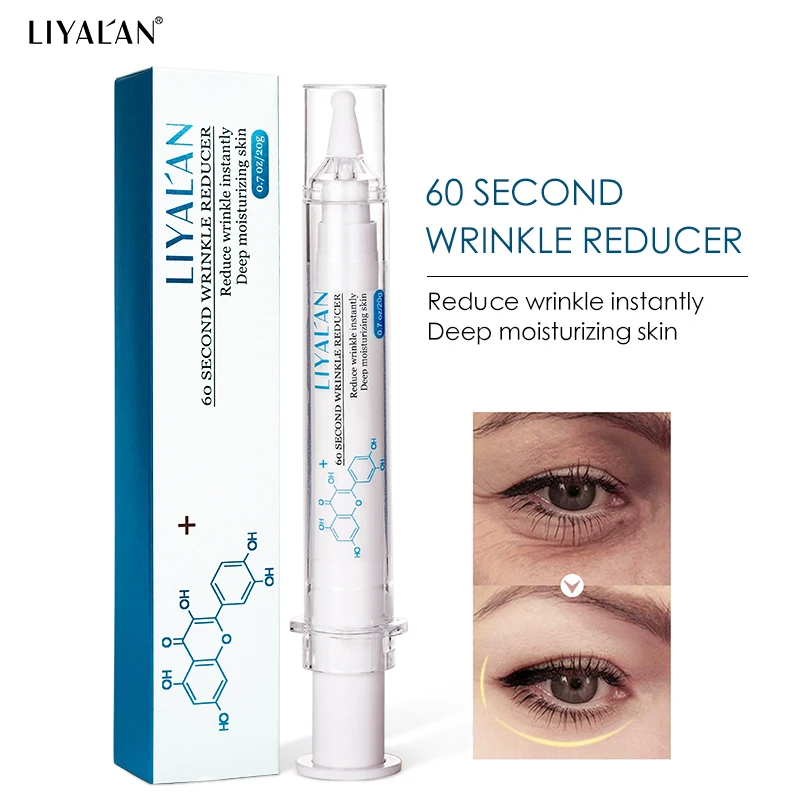 LIYALAN 60 Seconds Instant Lift Face Eye Cream Smooth Wrinkles Fine Lines Skin Firming Lighten Dark Circles Eye Bag Under Cream