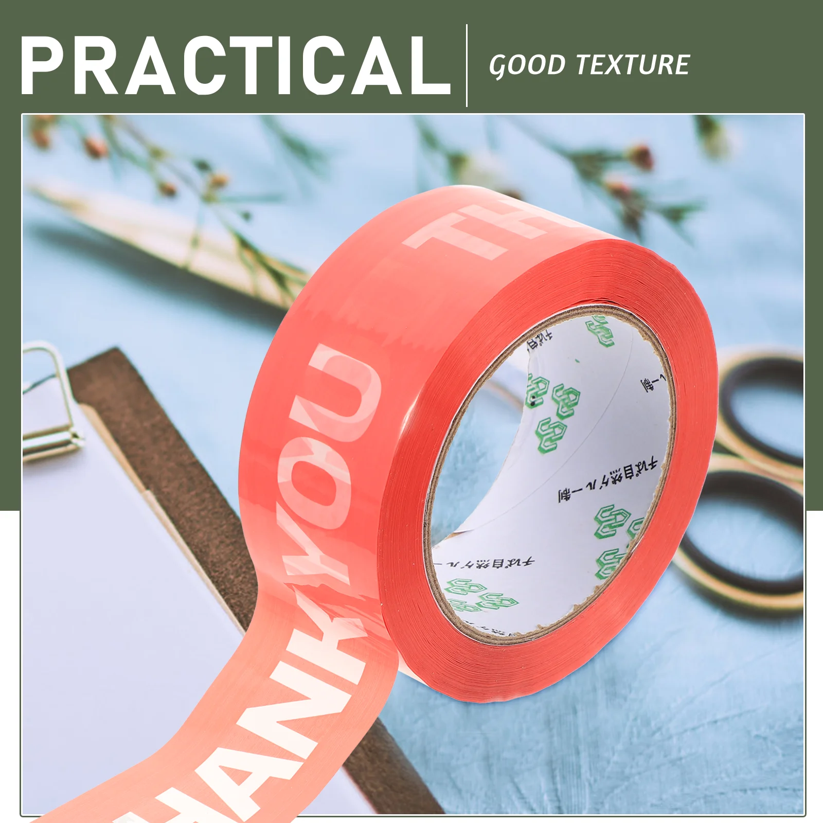 

Pink Sealing Tape THANKYOU Print Packaging Duct Tape Self Adhesive Wrapping Gifts Festival Office Supplies Decorative