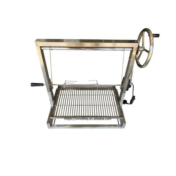 Electric Rotisserie Kit - Premium Adjustable Height Spit System for Argentinian Grills (Residential BBQ Accessories)