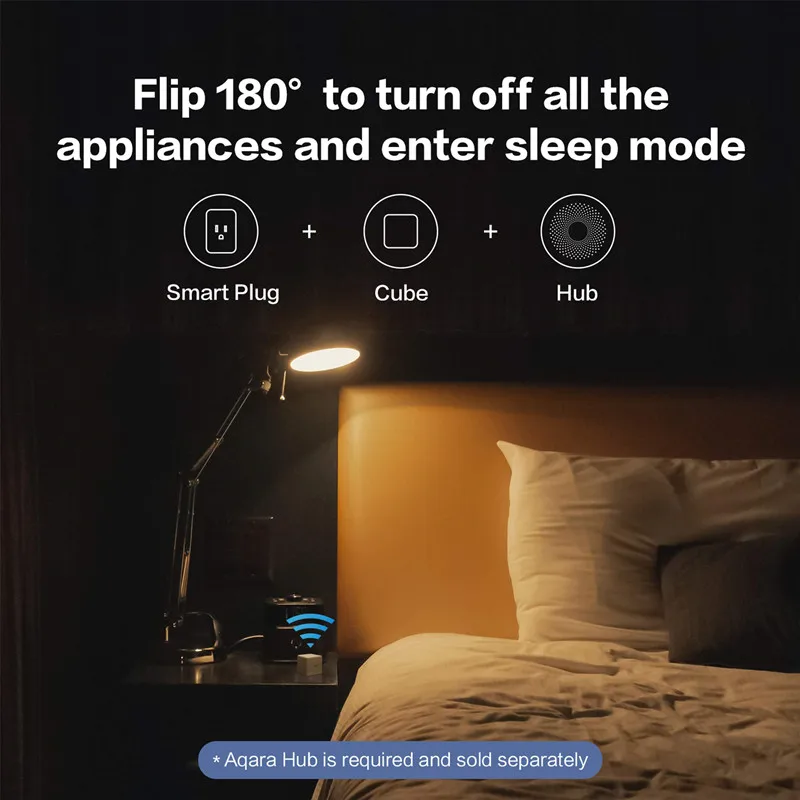 Aqara-매직 큐브 컨트롤러, 지그비 버전, 미지아 앱 스마트 홈 장치 스마트 소켓용 6 가지 액션으로 제어