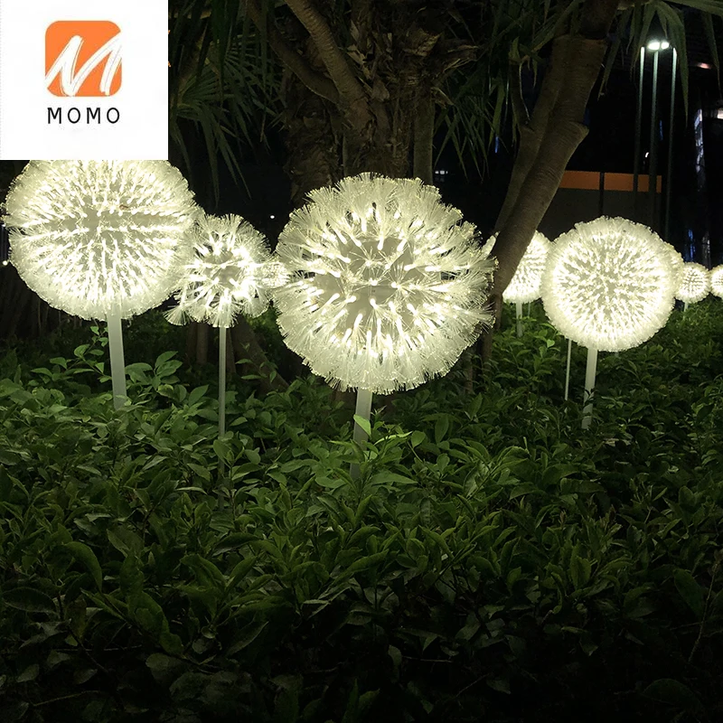 Outdoor Indoor China Decorative Light Landscape Street Flower Lamp Led Light Garden Metal Fiber Optic Dandelion Light