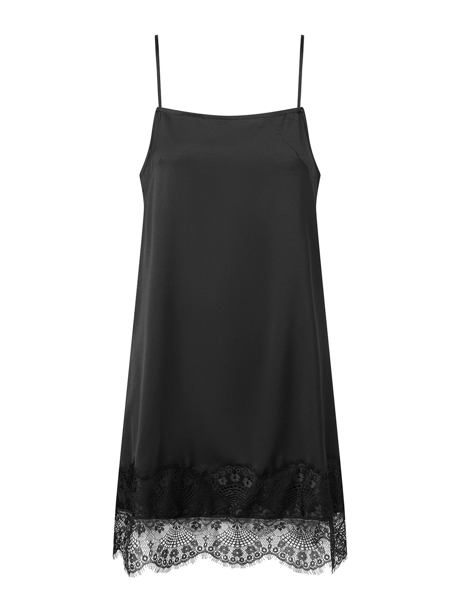 女性のノースリーブ V ネック タンクトップ レーストリムディテール付き エレガントなソリッドカラー カジュアル キャミソール サマーブラウス